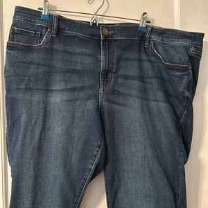 Lane Bryant dark wash skinny jeans size 24